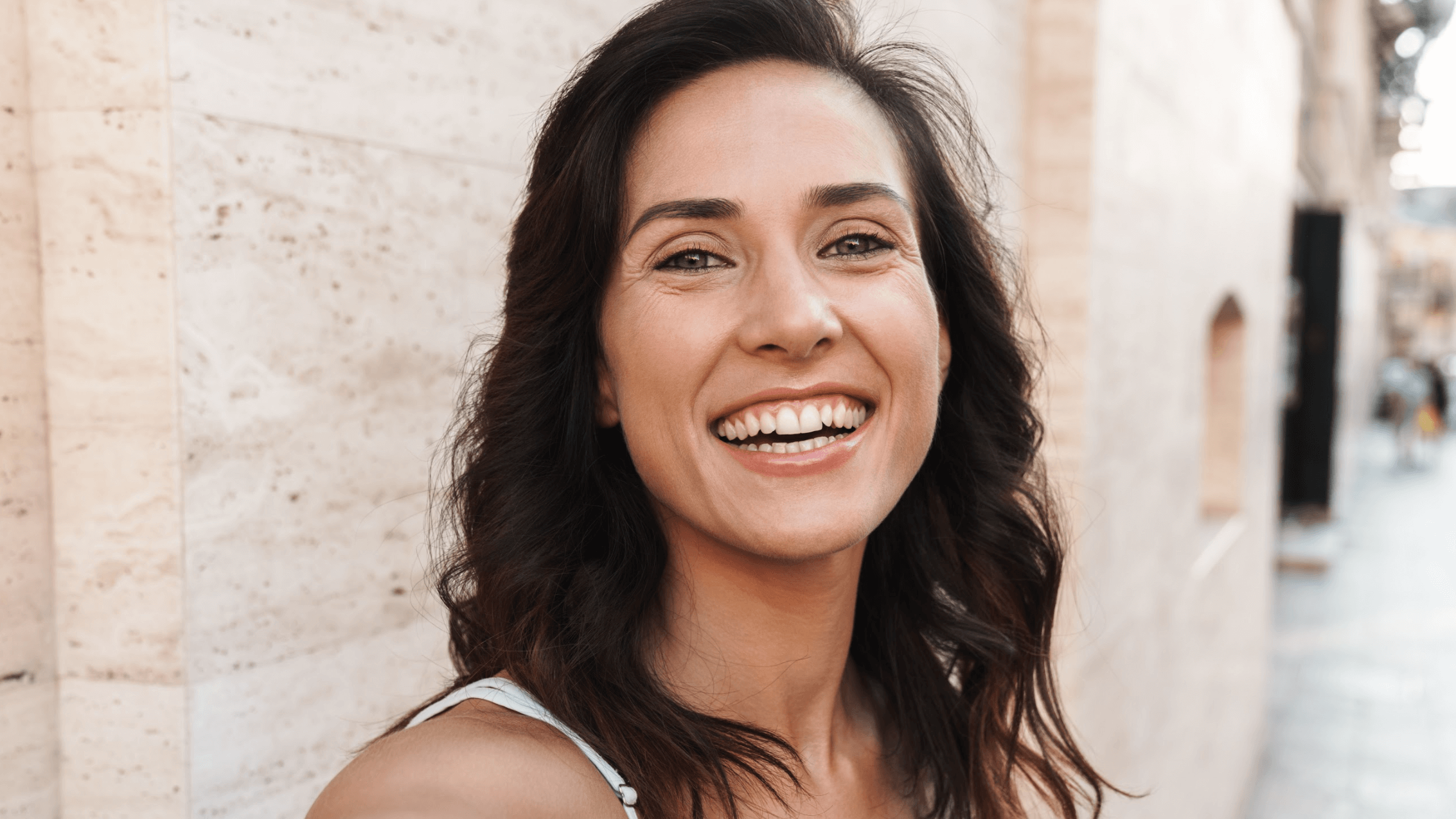 woman smiling